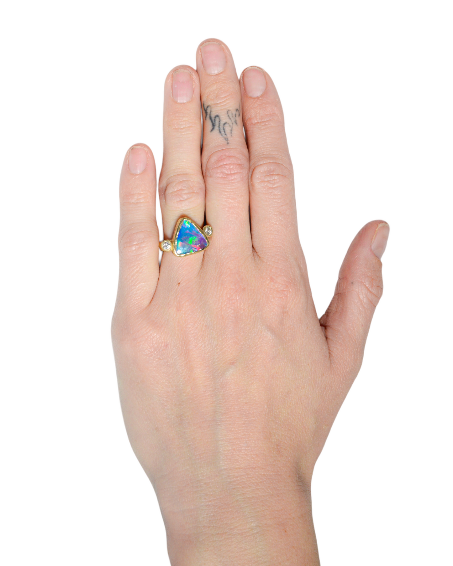 Rainbow Pyramid Ring