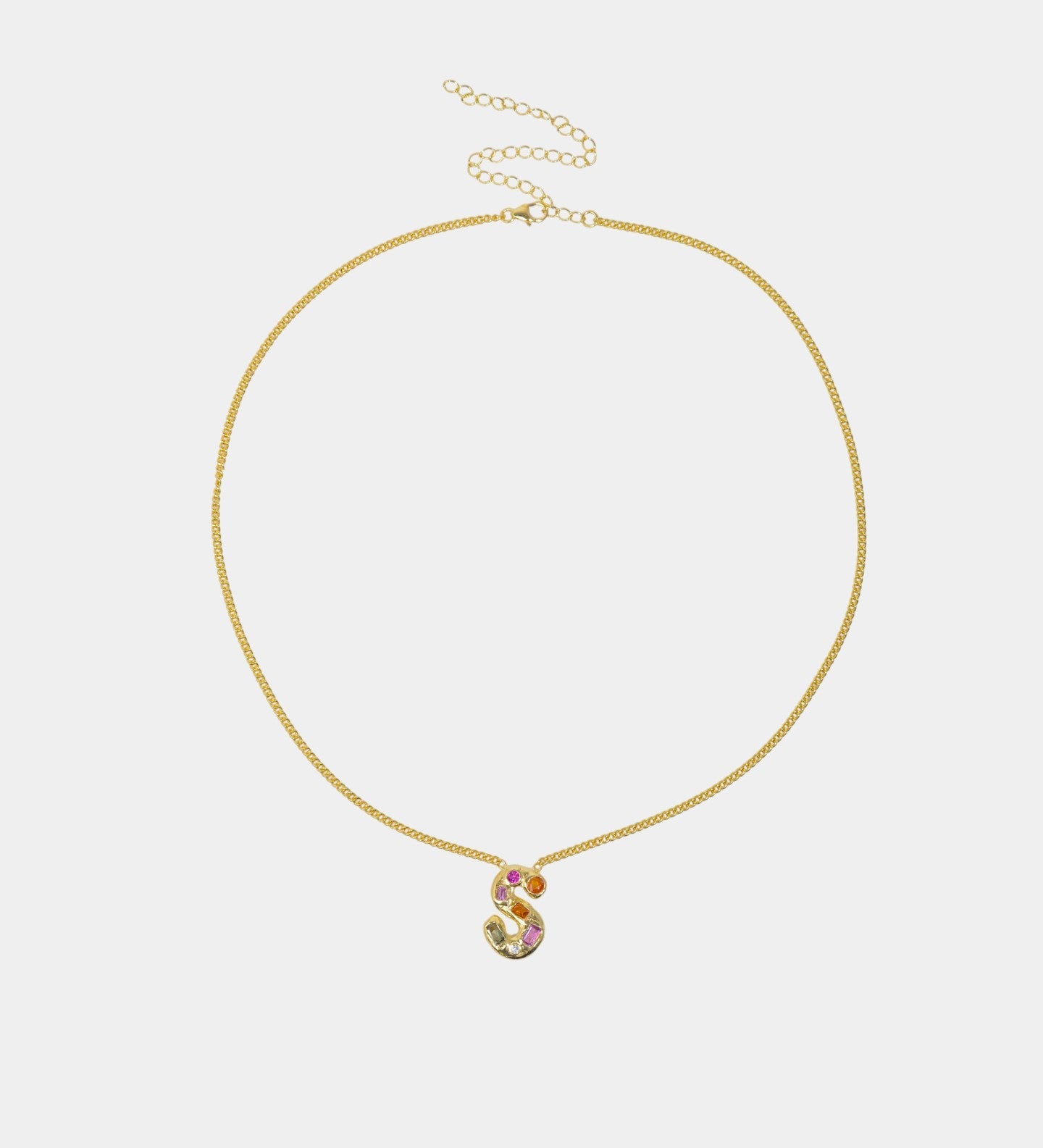 Sapphire Alphabet Necklace