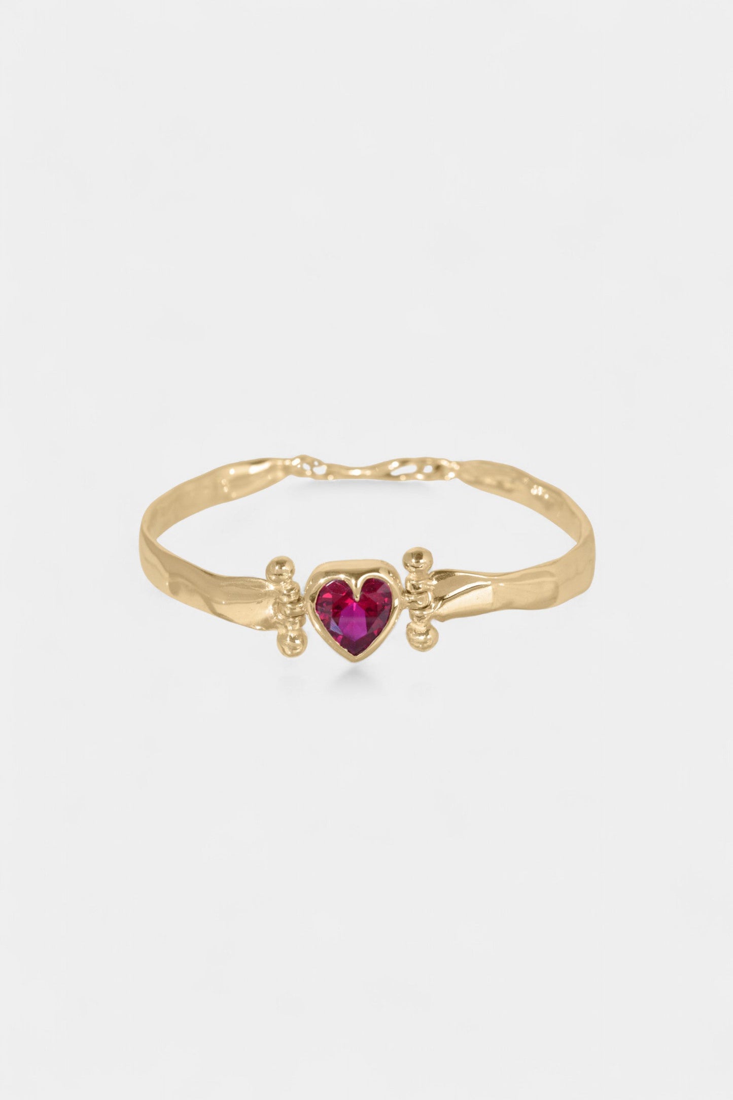 Ruby Heart Bangle