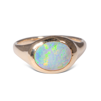 Aussie Opal Ring - White