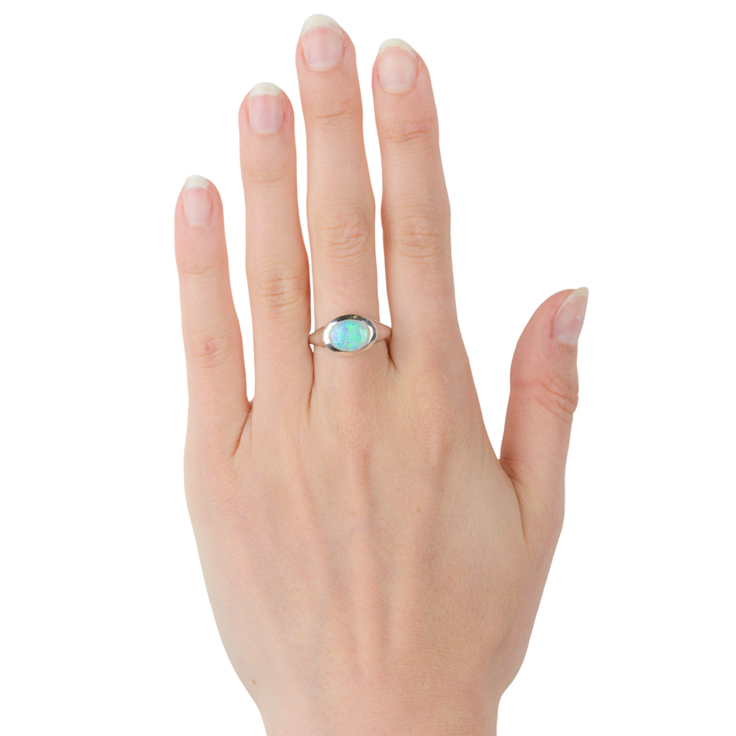 Aussie Opal Ring - White