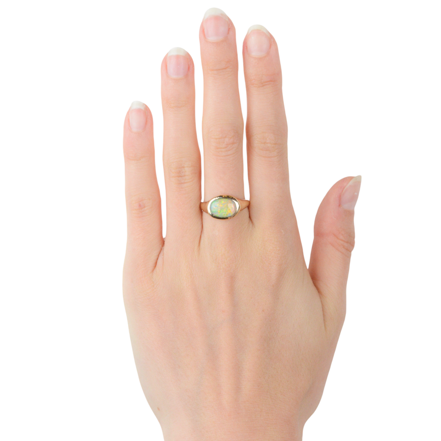 Aussie Opal Ring - White