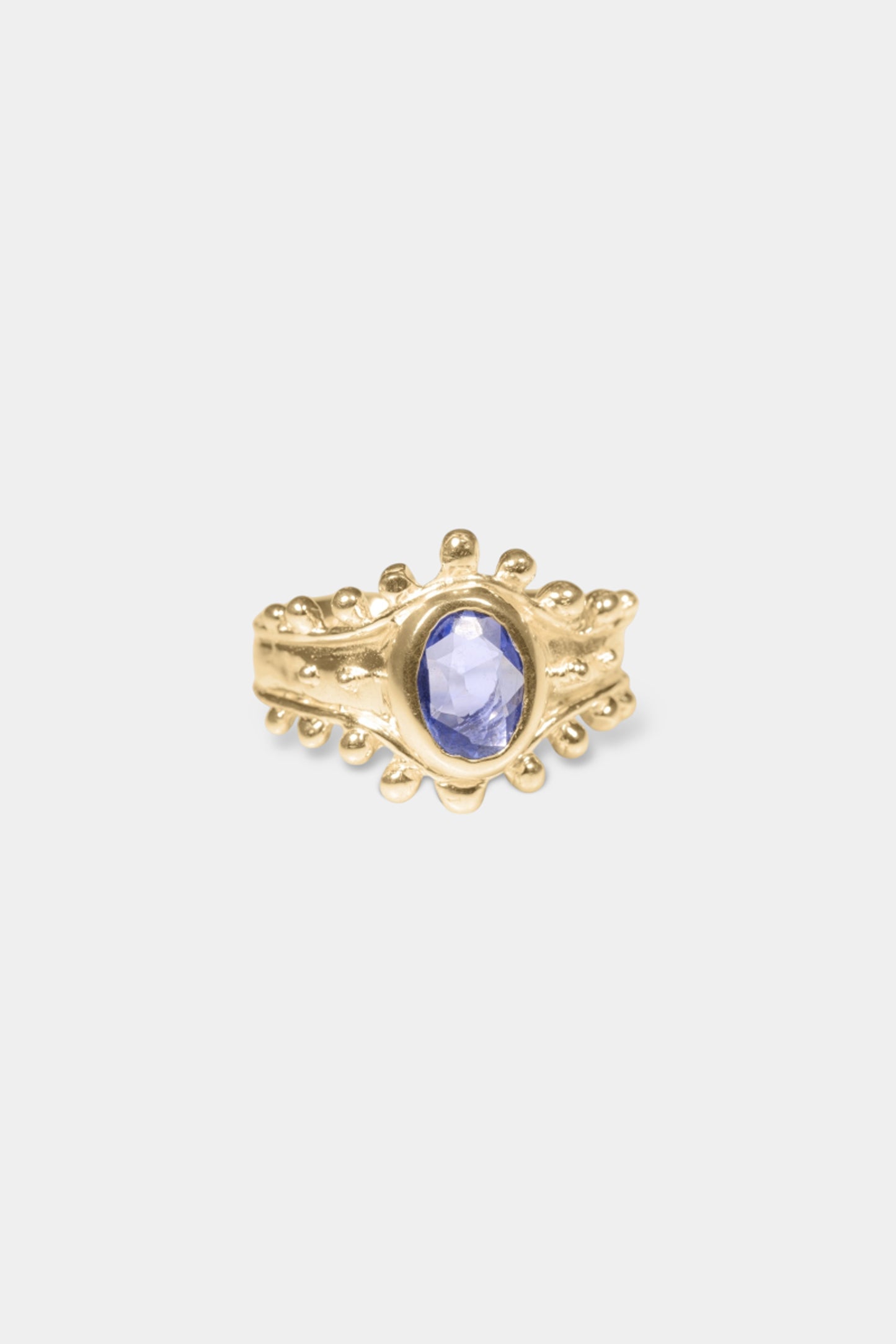 Blue Sapphire Eye of Providence Ring