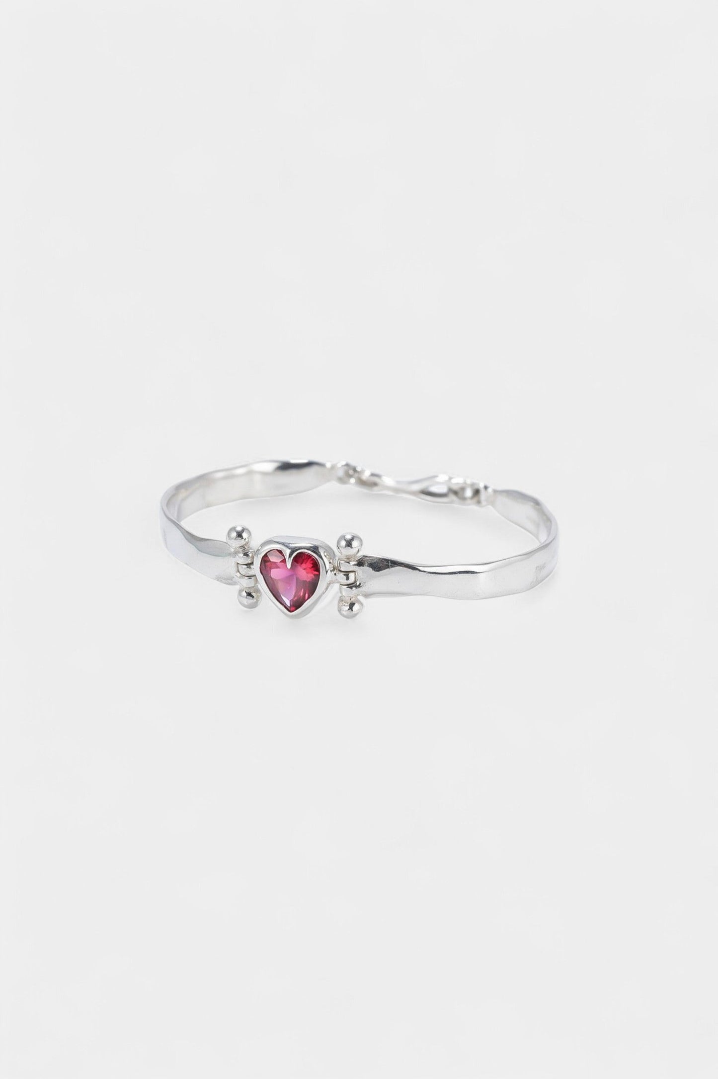Ruby Heart Bangle
