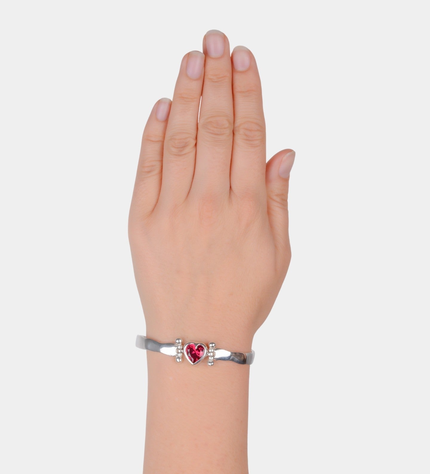 Ruby Heart Bangle