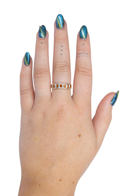 Orange Sapphire Stacker Band