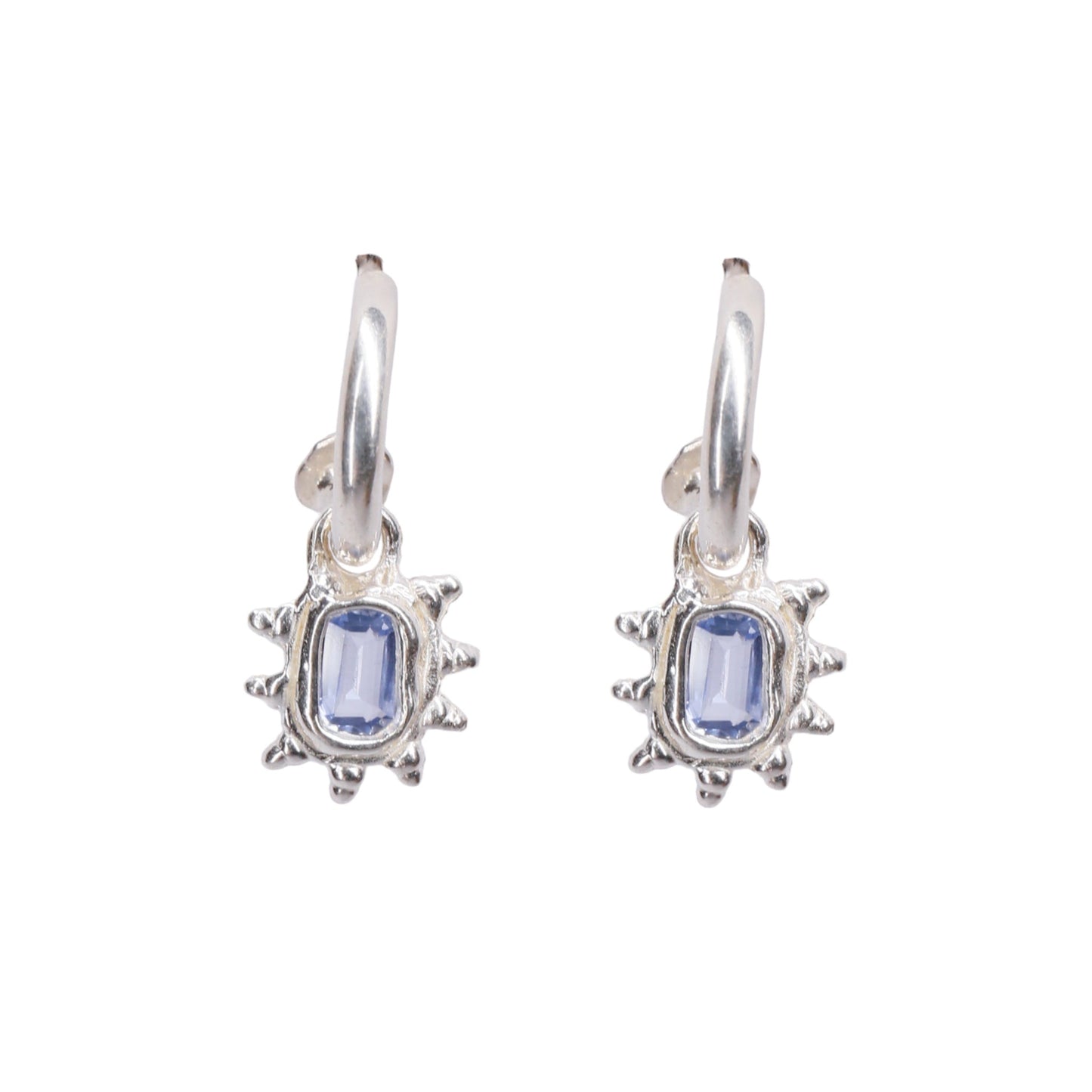 Limited Edition Blue Sapphire Hoop Studs