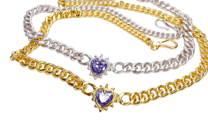 Limited Edition Lilac Chained Heart Necklace