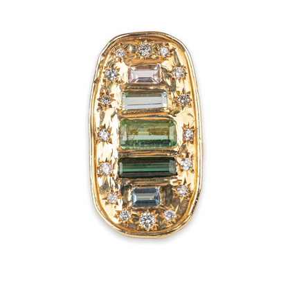 Tourmaline Protection Shield Ring