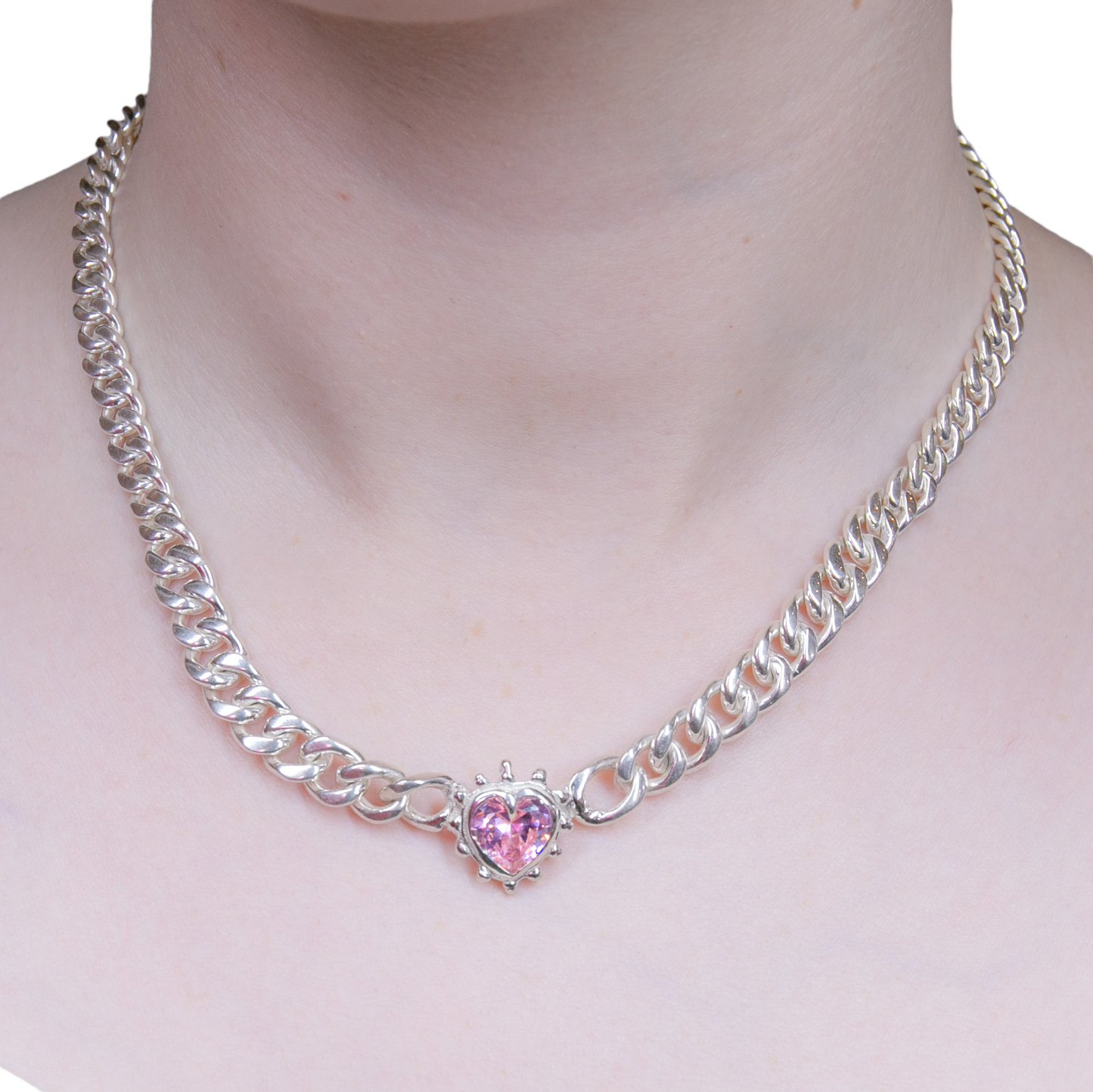 Limited Edition Pink Chained Heart Necklace